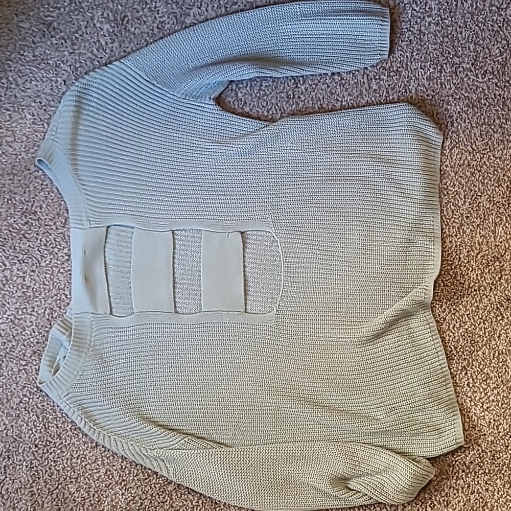 Express light weight sweater with‎ detail back
